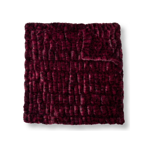 Milan Merlot Cheetah Minky Blanket