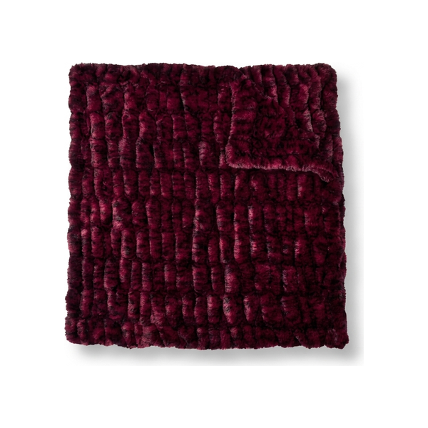 Milan Merlot Cheetah Minky Blanket