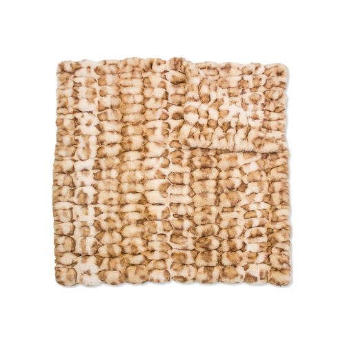 Milan Clouded Leopard French Oak Minky Blanket