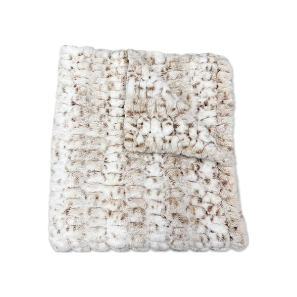 Milan Lynx Natural/Taupe Minky Blanket