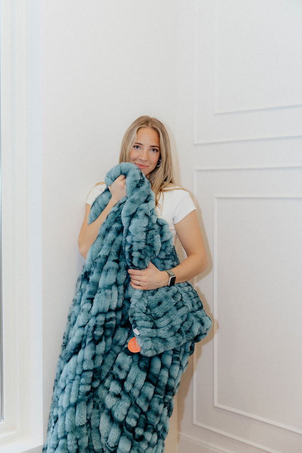 Teal Minky Blanket