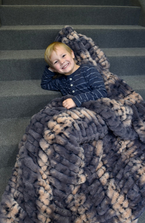 Milan Lynx Medallion Minky Blanket