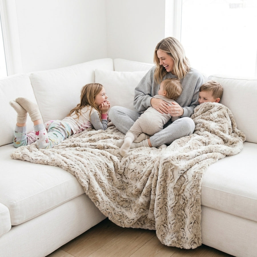 Wild Rabbit Natural Minky Blanket