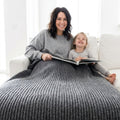 Weave Navy Minky Blanket