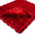 Powderpuff Crimson Minky Blanket