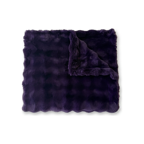 Powderpuff Purple Velvet Minky Blanket