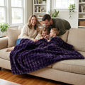 Powderpuff Purple Velvet Minky Blanket