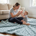 Powderpuff Raindrop Minky Blanket