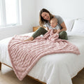 Powderpuff Rosewater Minky Blanket