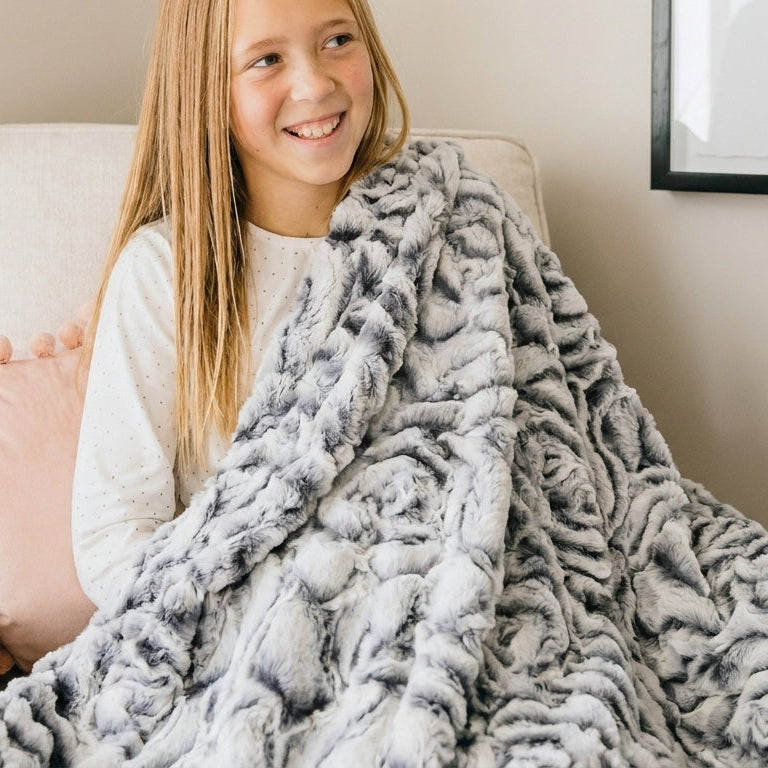 Demi Rose Prism Chrome Minky Blanket