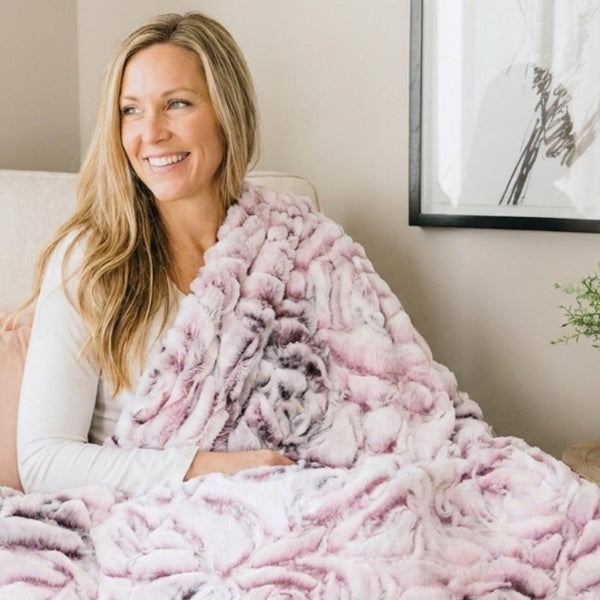 Demi Rose Prism Rosewine Minky Blanket