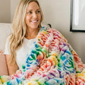 Demi Rose Prism Vibrant Minky Blanket