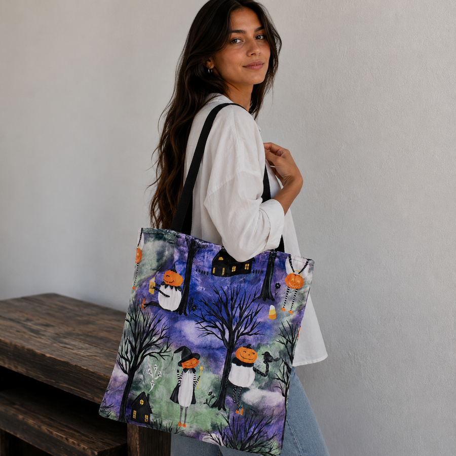 Minky Lined Halloween Tote Bag