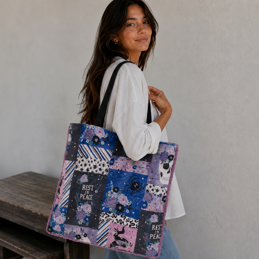 Minky Lined Halloween Tote Bag