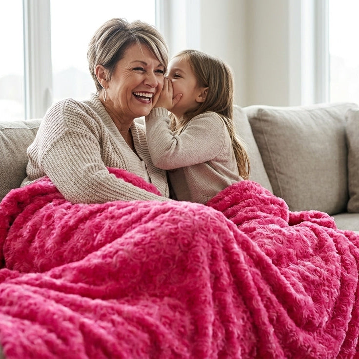 Rosette Think Pink Minky Blanket