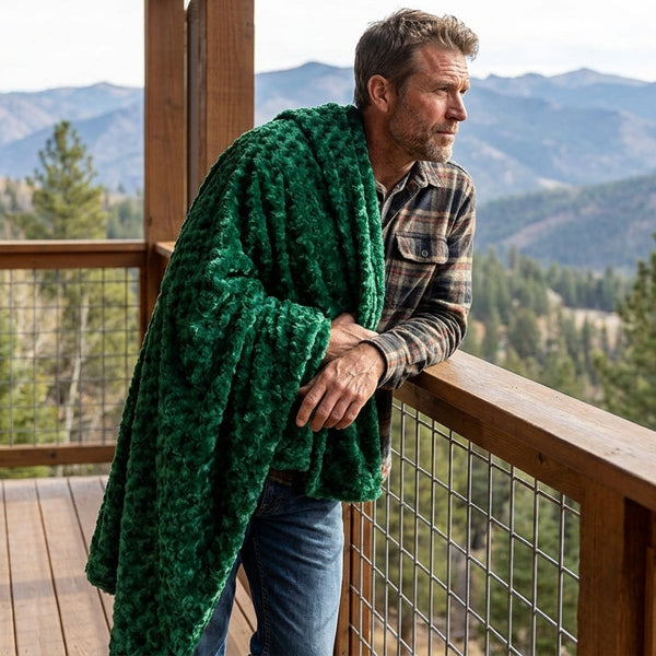 Rosette Shamrock Minky Blanket