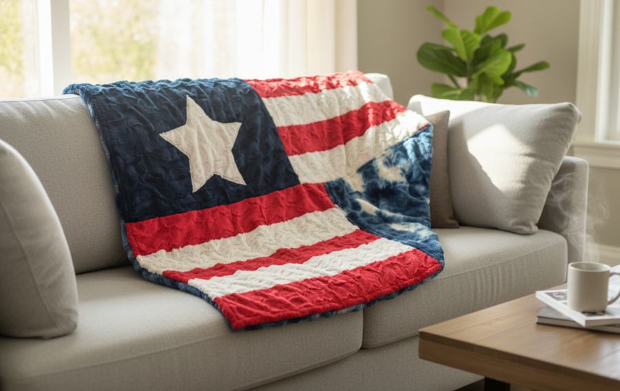 XL American Flagstrip -Powderpuff Sorbet
