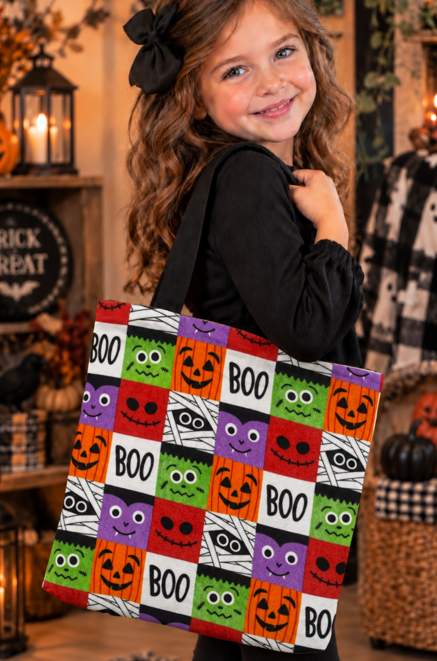 Satin Lined Halloween Tote Bag
