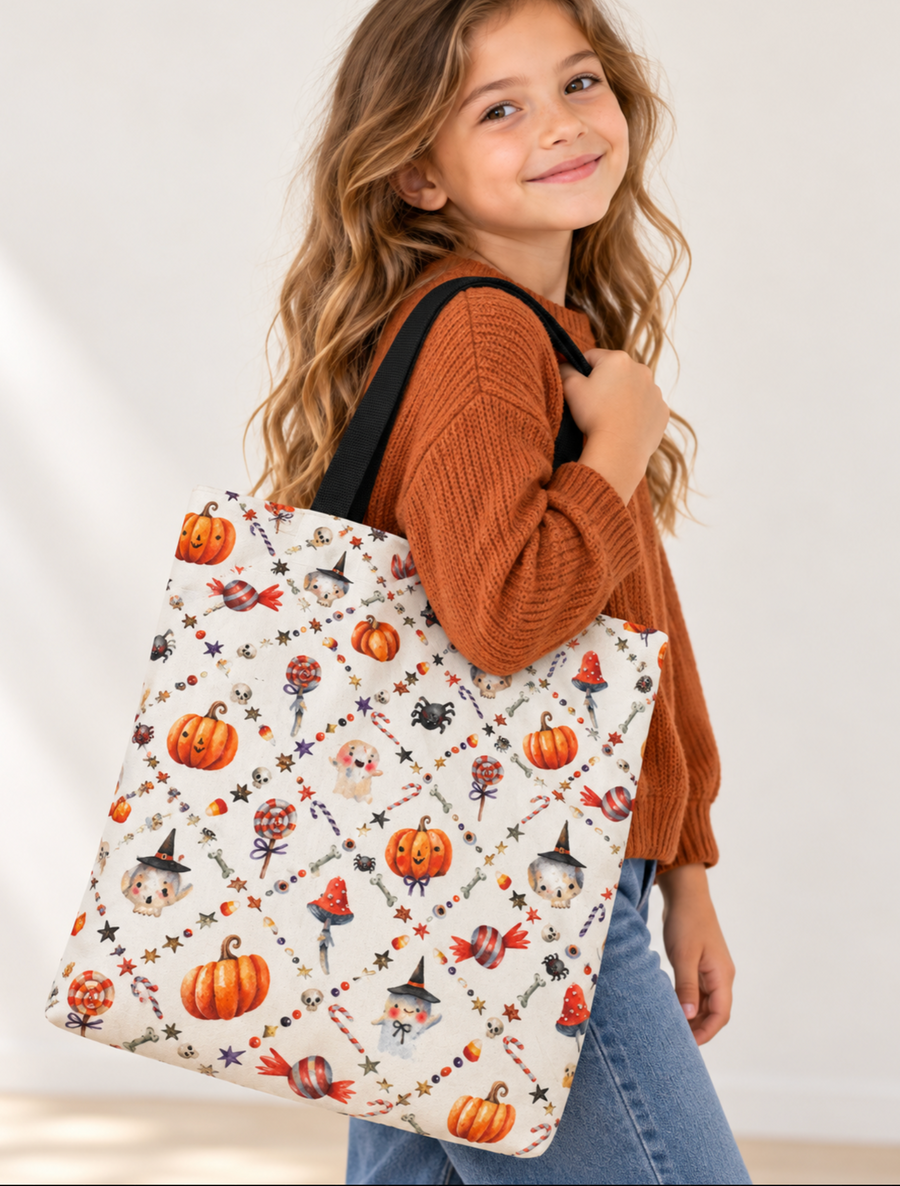 Satin Lined Halloween Tote Bag