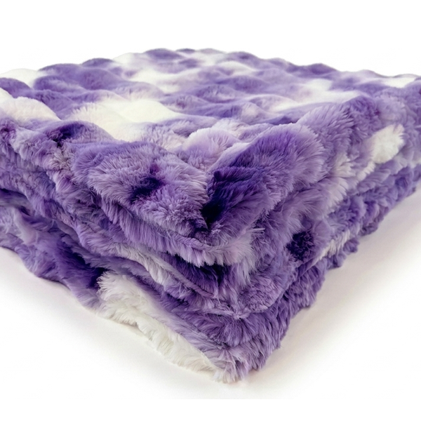 Sorbet Powderpuff Bellflower Minky Blanket