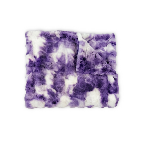 Sorbet Powderpuff Bellflower Minky Blanket