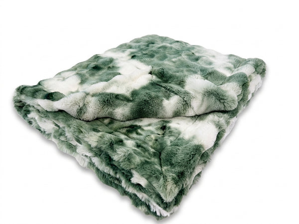 Sorbet Powderpuff Forest Minky Blanket