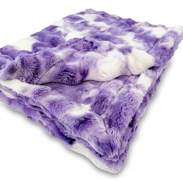 Sorbet Powderpuff Bellflower Minky Blanket
