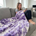 Sorbet Powderpuff Bellflower Minky Blanket