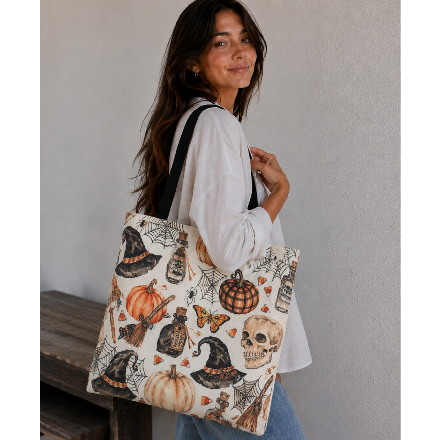 Satin Lined Halloween Tote Bag