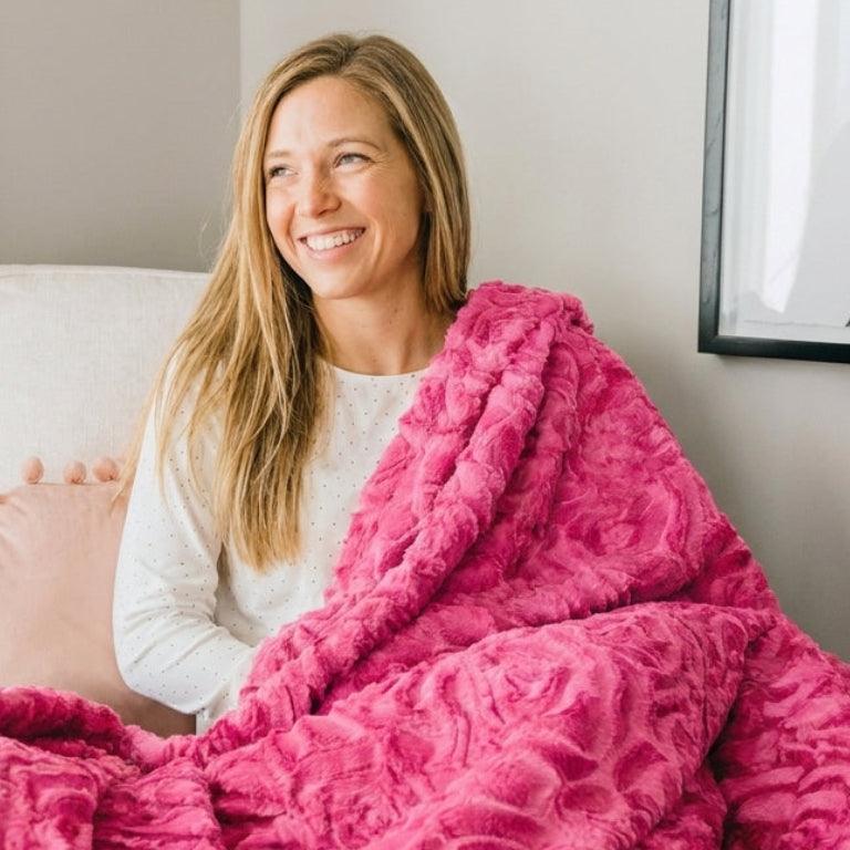 Demi Rose Think Pink Minky Blanket