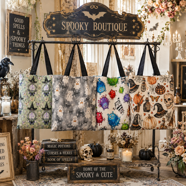 Satin Lined Halloween Tote Bag