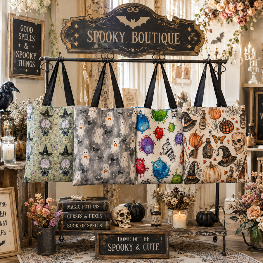 Satin Lined Halloween Tote Bag