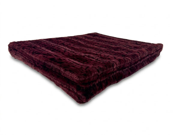 Vienna Bengal Black Cherry Minky Blanket