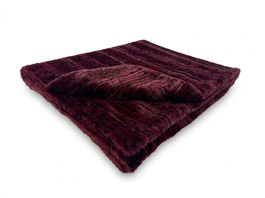 Vienna Bengal Black Cherry Minky Blanket