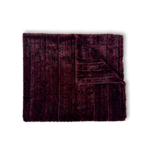 Vienna Bengal Black Cherry Minky Blanket