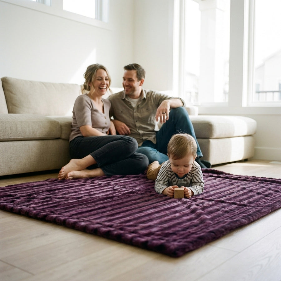 Vienna Plumwine Minky Blanket