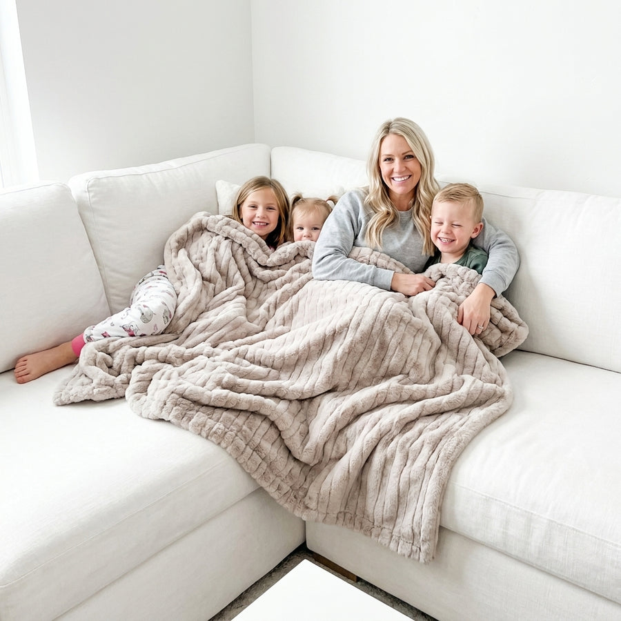 Vienna Cobblestone Minky Blanket