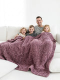 Weave Black Cherry Minky Blanket