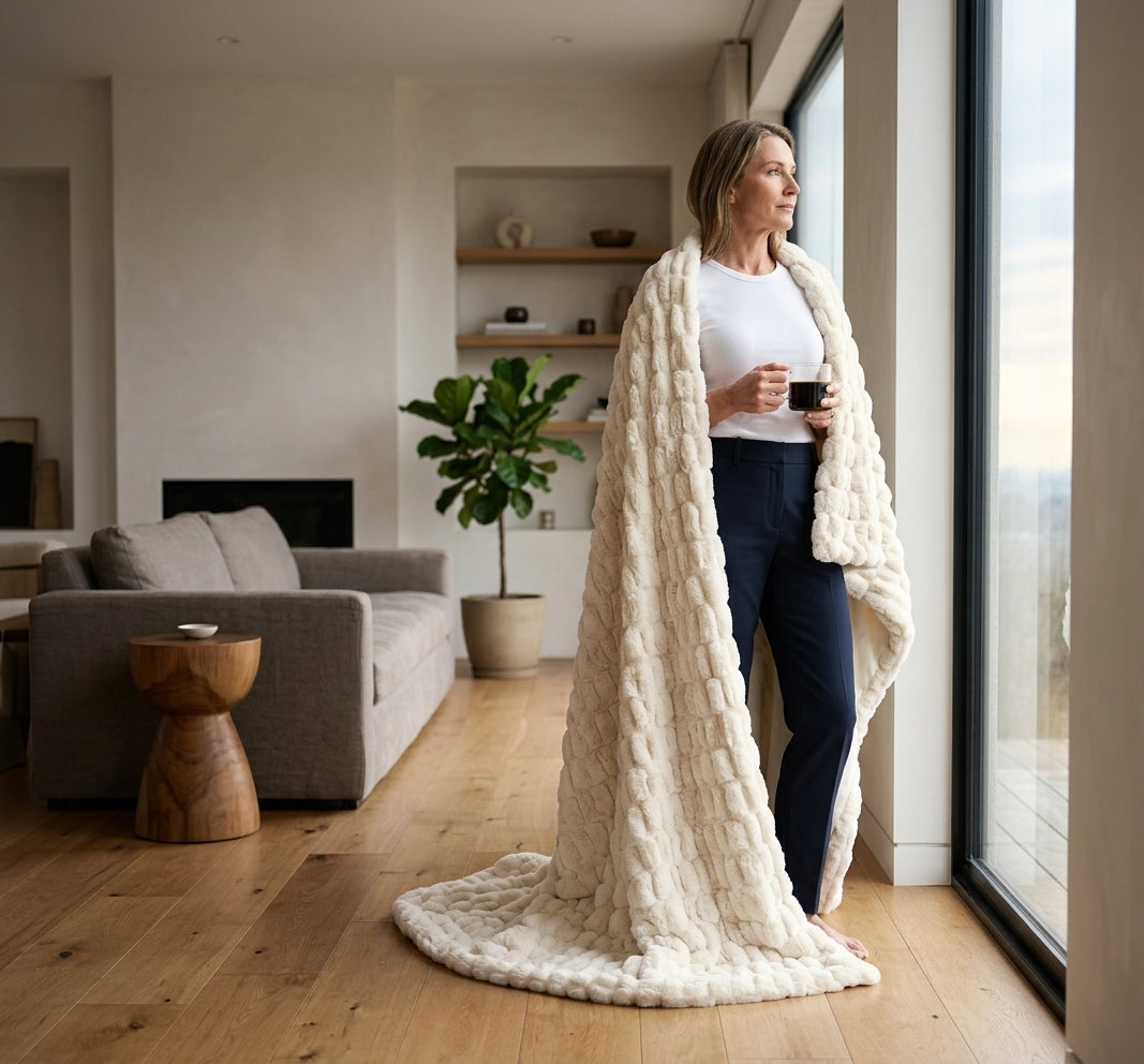 Milan Eggshell Minky Blanket