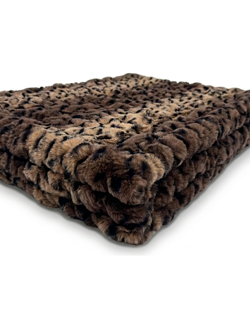 Milan Lynx Pecan Minky Blanket