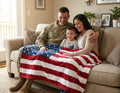 American Flag 50 Stars Throw Blanket