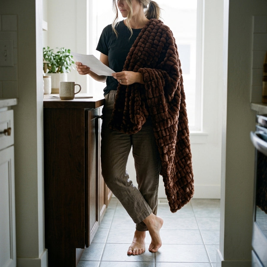 Milan Dulce Nutmeg  Minky Blanket