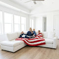 XL American Flagstrip -Powderpuff Sorbet