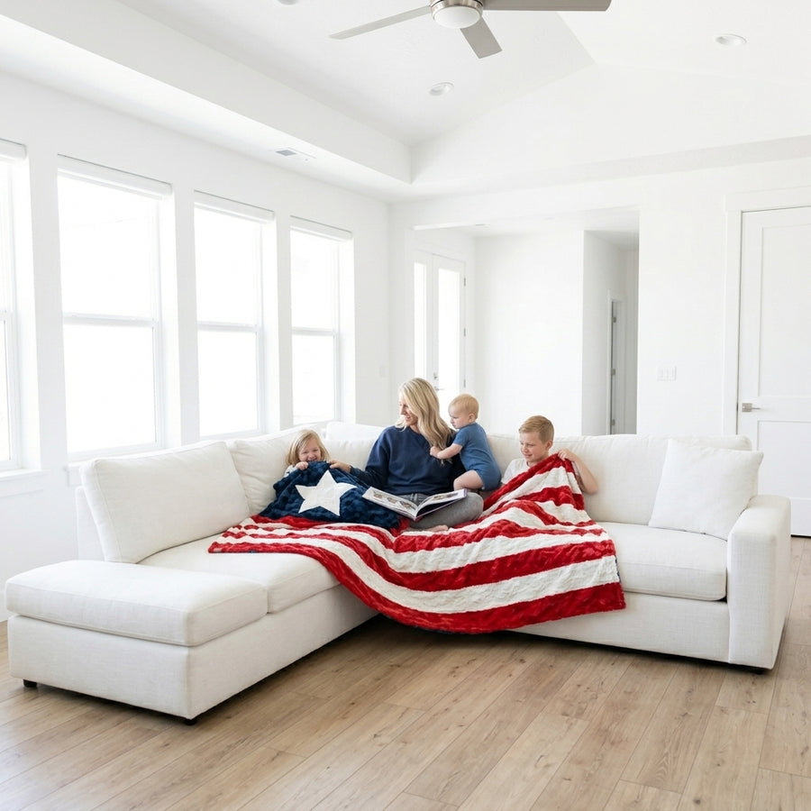 XL American Flagstrip -Powderpuff Sorbet