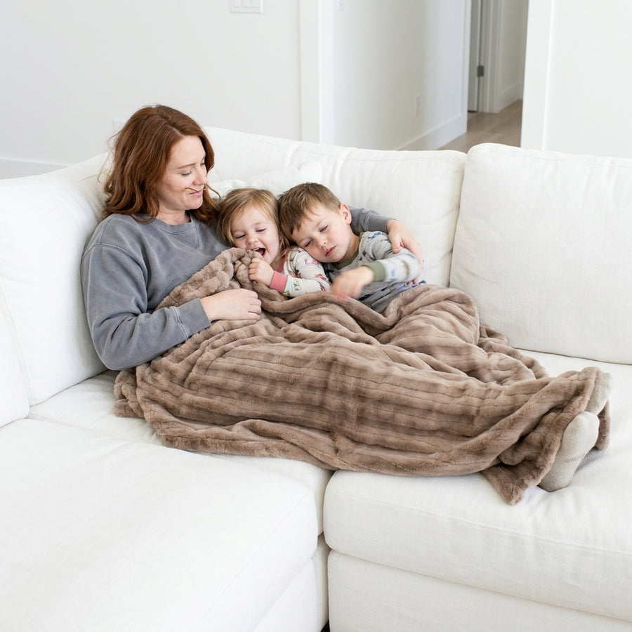 Vienna Simply Taupe Minky Blanket