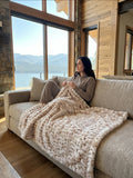 Milan Lynx Natural/Taupe Minky Blanket