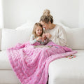 Frosted Powderpuff Unicorn Minky Blanket