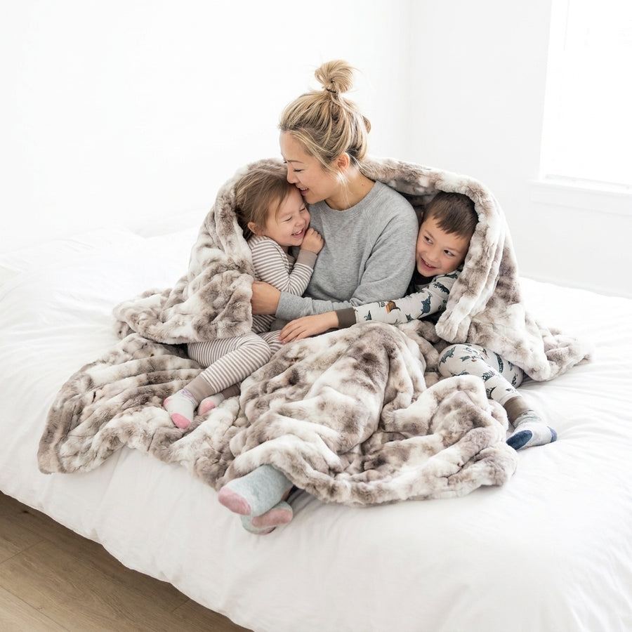 Sorbet Powderpuff Truffle Minky Blanket
