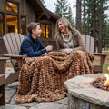 Milan Enzo Mocha Minky Blanket