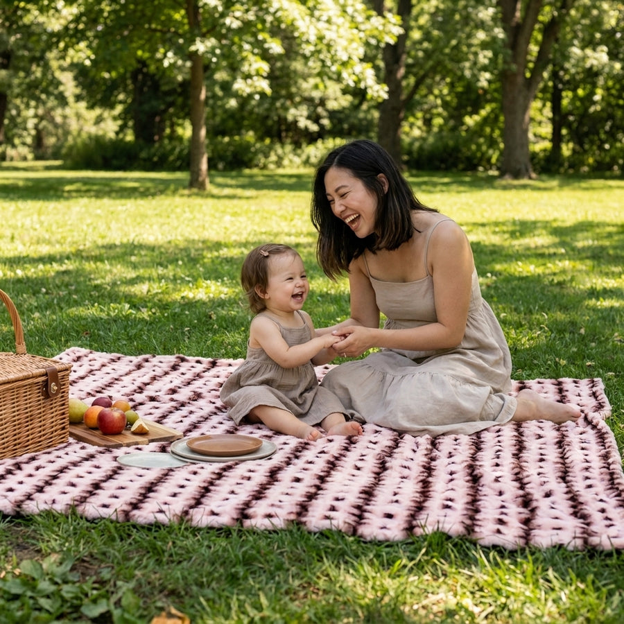 Milan Luca Black Cherry Minky Blanket
